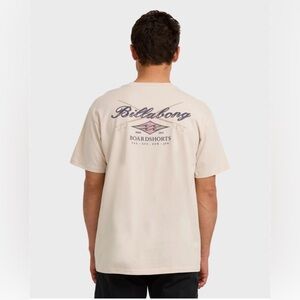 Billabong Men’s Cream Short Sleeve Logo Tee M
